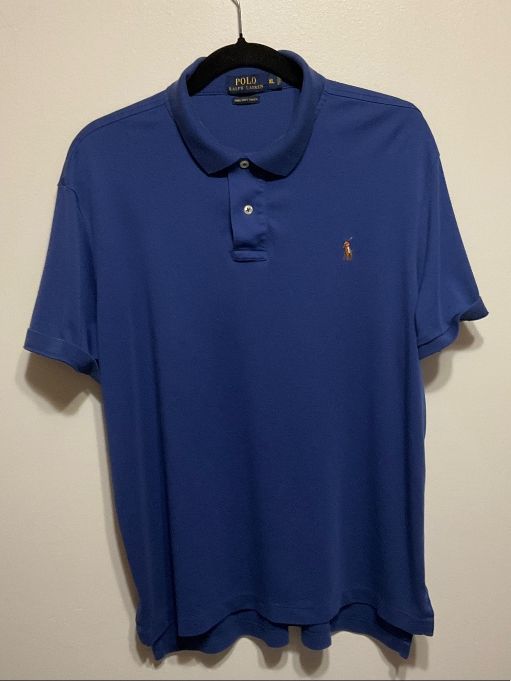 Polo by Ralph Lauren Men's Blue Pima Soft  Cotton Short-Sleeve Polo Sz xl